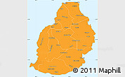 Political Simple Map of Mauritius