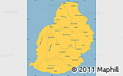 Savanna Style Simple Map of Mauritius