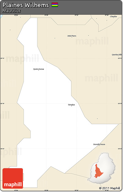 Classic Style Simple Map of Plaines Wilhems