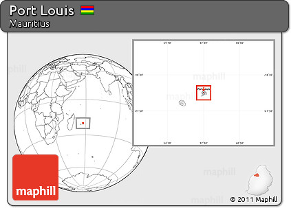 Blank Location Map of Port Louis