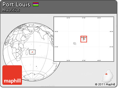 Blank Location Map of Port Louis