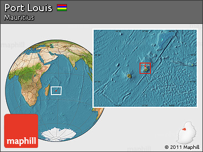 Satellite Location Map of Port Louis