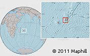 Gray Location Map of Savanne, hill shading