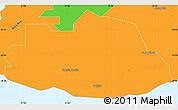 Political Simple Map of Savanne
