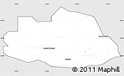 Silver Style Simple Map of Savanne, cropped outside