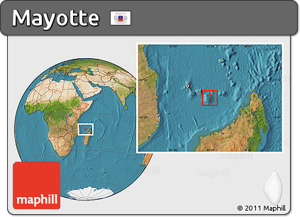 Satellite Location Map of Mayotte