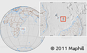 Savanna Style Location Map of Mayotte, lighten, desaturated, hill shading