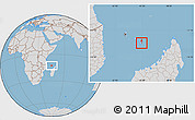 Savanna Style Location Map of Mayotte, lighten, desaturated, land only