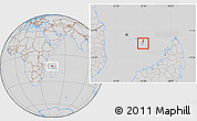 Savanna Style Location Map of Mayotte, lighten, desaturated
