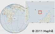 Savanna Style Location Map of Mayotte, lighten, semi-desaturated