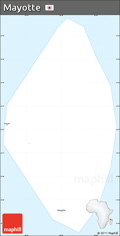 Classic Style Simple Map of Mayotte