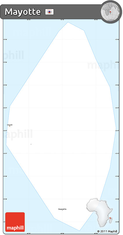 Classic Style Simple Map of Mayotte