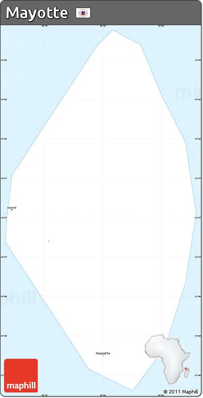 Classic Style Simple Map of Mayotte