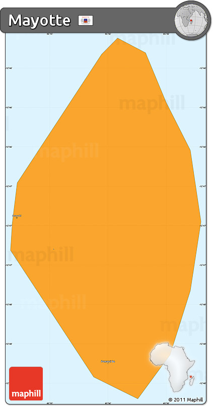 Political Simple Map of Mayotte