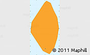 Political Simple Map of Mayotte, political shades outside