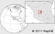 Blank Location Map of Calvillo, highlighted country, highlighted parent region