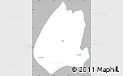 Gray Simple Map of Calvillo, single color outside