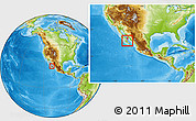 Physical Location Map of Isla de Santa Cruz, within the entire country