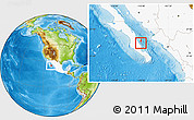 Physical Location Map of Isla de Santa Cruz, highlighted country