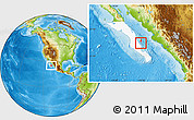 Physical Location Map of Isla de Santa Cruz, highlighted parent region