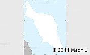 Gray Simple Map of Isla San Jose