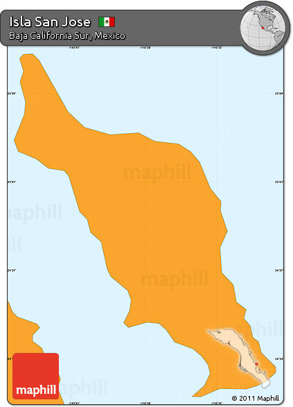 Political Simple Map of Isla San Jose
