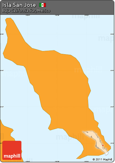 Political Simple Map of Isla San Jose