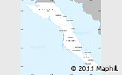 Gray Simple Map of Baja California Sur, single color outside