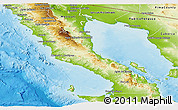 Physical Panoramic Map of Ensenada