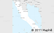 Silver Style Simple Map of Ensenada