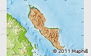 Satellite Map of Isla Angel de la Guarda, physical outside