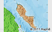 Satellite Map of Isla Angel de la Guarda, political outside