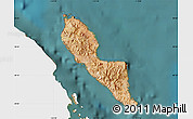 Satellite Map of Isla Angel de la Guarda, single color outside