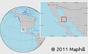Gray Location Map of Isla San Lorenzo