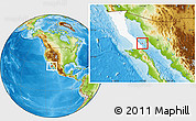 Physical Location Map of Isla San Lorenzo, highlighted parent region