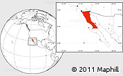 Blank Location Map of Baja California