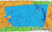 Political 3D Map of Tecate