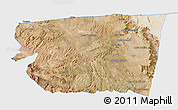 Satellite 3D Map of Tecate, single color outside