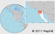 Gray Location Map of Tecate, highlighted parent region