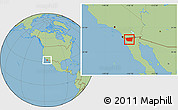 Savanna Style Location Map of Tecate