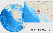 Shaded Relief Location Map of Tecate