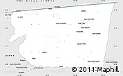 Silver Style Simple Map of Tecate