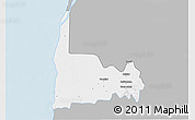 Gray 3D Map of Calkini, single color outside