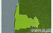 Physical 3D Map of Calkini, darken