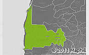 Physical 3D Map of Calkini, desaturated