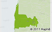 Physical 3D Map of Calkini, lighten
