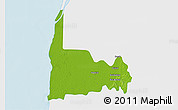 Physical 3D Map of Calkini, single color outside