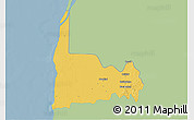 Savanna Style 3D Map of Calkini, single color outside