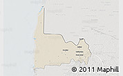 Shaded Relief 3D Map of Calkini, lighten, semi-desaturated