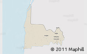 Shaded Relief 3D Map of Calkini, single color outside